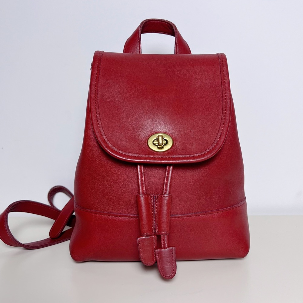 Vintage Coach Daypack Backpack 9960 in Red